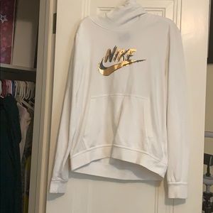 White and Gold Nike Hoodie